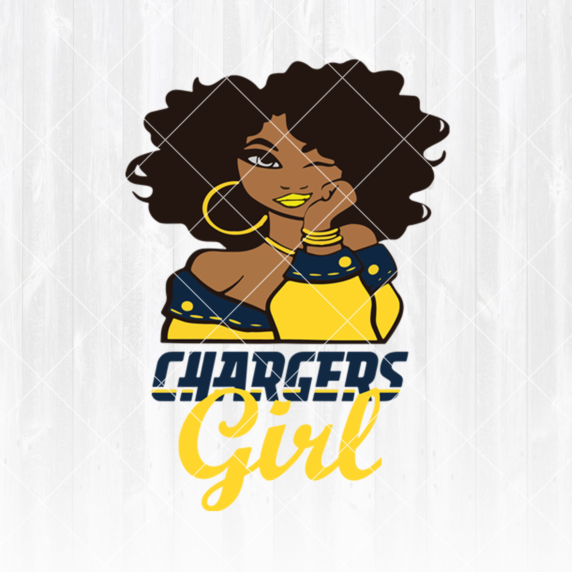Los Angeles Chargers Girl svg  - Los Angeles Chargers Girl - NFL Team Girl Svg -Football Team Svg - Football Svg NFL Svg - Digital Download 