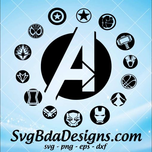 Avengers Marvel Svg - Avengeres Marvel -  Thanos Svg -  Thor Svg - Tony Stark svg -  Spiderman svg - SuperHeros Svg - Digital Download