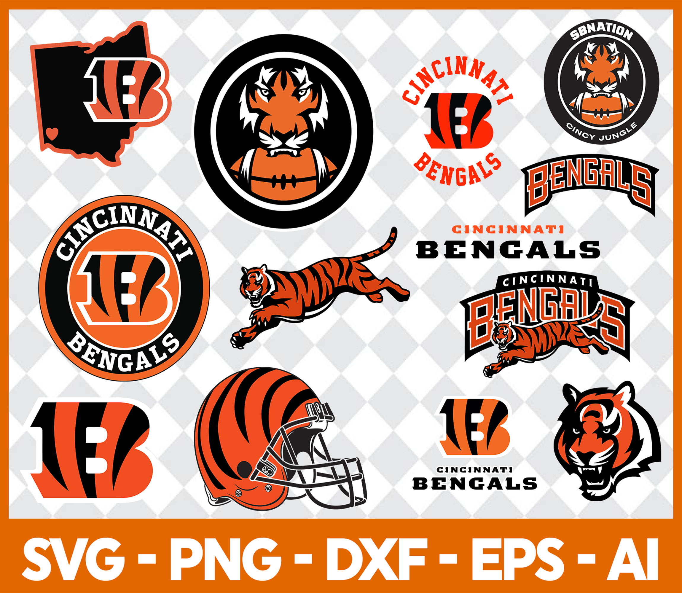 Bengals SVG,Football Team Logo Svg, Football Svg, NCAA Svg, NFL Svg, ...