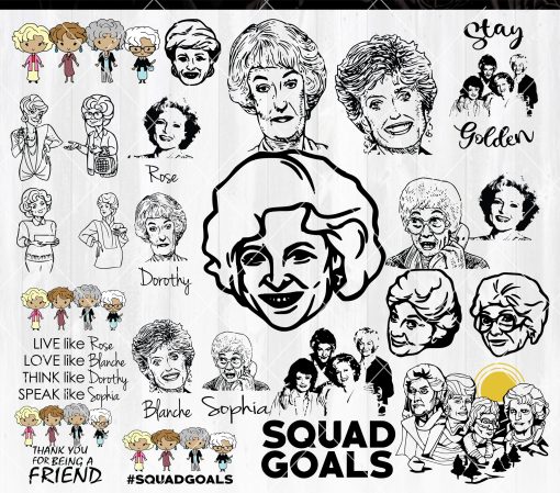 Bundle Golden Girls Svg - Bunlde Golden Girls -  Golden Girls clipart - Golden Girls Bundle Svg -  Cricut -  Silhouette -  Digital Download