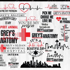 Bundle Greys Anatomy svg - Bundle Greys Anatomy  - Greys Anatomy clipart -  Greys Anatomy Bundle Svg -  Cricut -  Silhouette -  Digital Download