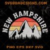 New Hampshire Mountain SVG -New Hampshire Mountain  - New Hampshire Hiking SVG -Retro New Hampshire SVG- Digital Download