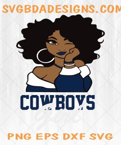 Dallas Cowboys Girl svg  - NFL Team Girl Svg -Football Team Svg - Football Svg NFL Svg - Digital Download
