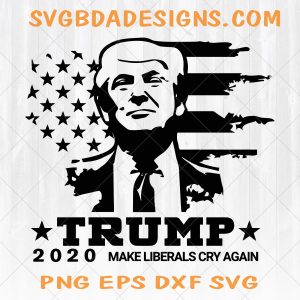 Trump 2020 Make Liberals Cry Again Svg - Donal Trump svg American Flag - Digital  Download