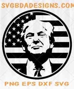 USA Flag Trump Svg, USA Svg, America Svg, USA Flag Svg, Flag Silhouette, Svg files for Cricut, Flag Cut File,Trump Svg,Instant Download