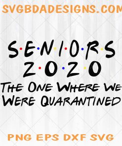 Seniors 2020 The One Where We Were Quarantined Graduation Day Class of 2020 Design Silhouette SVG PNG Cutting File Cricut Digital Download