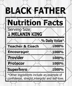 Black Father svg nutrition label ,black king svg, black father's day svg, african american black man svg, files for cricut silhouette
