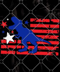 4th of July T-Rex Svg, American Dinosaur, 4th of July Svg, July Fourth, Star Spangled Dude, Kids Patriotic Svg Files for Cricut, Png, Dxf