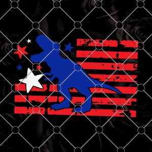 4th of July T-Rex Svg, American Dinosaur, 4th of July Svg, July Fourth, Star Spangled Dude, Kids Patriotic Svg Files for Cricut, Png, Dxf
