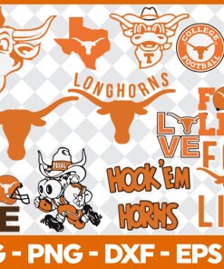 Texas Longhorns SVG,SVG Files For Silhouette, Files For Cricut, SVG, DXF, EPS, PNG Instant Download