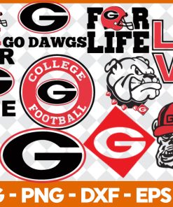 Georgia Bulldogs SVG,SVG Files For Silhouette, Files For Cricut, SVG, DXF, EPS, PNG Instant Download