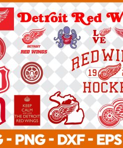 DETROIT RED WINGS NHL SVG ,SVG Files For Silhouette, Files For Cricut, SVG, DXF, EPS, PNG Instant Download