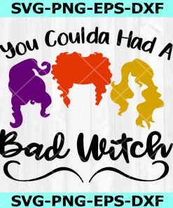 You coulda had a bad witch svg, Sanderson Sisters Svg, Hocus Pocus Svg, Halloween SVG, DXF, EPS, PNG, Instant Download