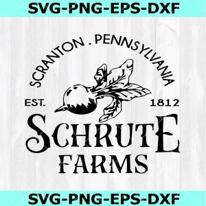 Schrute Farms Bed & Breakfast est 1812 Svg Schrute Farms Svg Png Eps Dxf, Instant Download