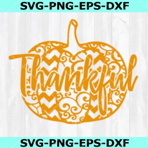 Thankful SVG, Thankful pumpkin Svg Png Eps Dxf, Instant Download