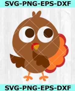 Turkey Svg, Thanksgiving Svg, Dxf, Eps, Png, Fall Cut File, Cute Turkey Clipart, Monogram Svg, Png Eps Dxf, Instant Download