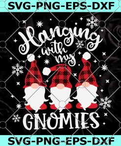 Hanging With My Gnomies Svg, Plaid Pattern Hat Gnome Svg