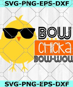 Easter svg, Bow Chicka Bow Wow svg, SVG cut file, Boy easter shirt, Chicks svg, Kids easter svg, cut file, Cameo, Cricut
