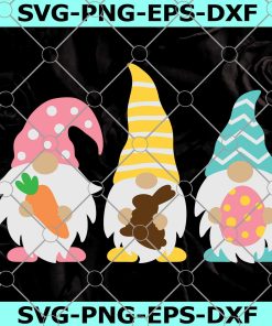 Easter Gnomes SVG, Easter Svg, Gnome Svg, Cute Three Gnomes Svg, Silhouette, Gnomes Svg, Silhouette, Cricut File, Svg, Dxf, Png, Eps