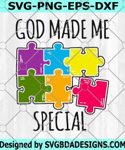 Autism God Made Me Special Svg,Autism Svg, Png, Eps,Pdf, Digital Download