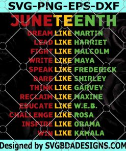 Juneteenth Dream Like Martin, Juneteenth Black Leader Svg, Black History Month Svg, BLM Svg, Equality Rights Svg, Black Lives Matter