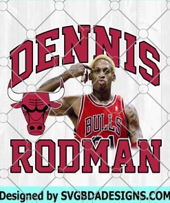 Dennis Rodman 91 PNG,Basketball ,NBA ,Chicago Bulls 91 Rodman, Instant download