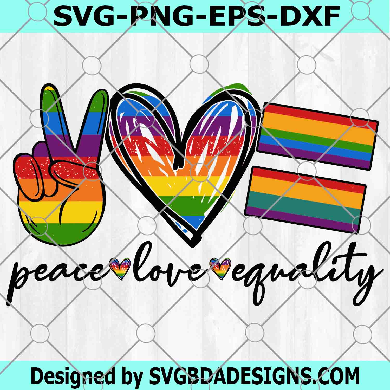 Peace love Equality Svg, Peace love Equality Png, Peace love Equality ...