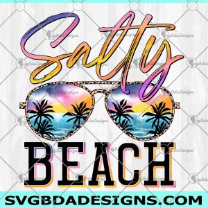Salty Beach Sunglasses PNG Print File for Sublimation Or Print, Retro Sublimation, Summer, Beach Designs, Vintage, Leopard Print