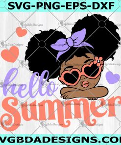 Hello Summer Cute Afro Girl Svg - Hello Summer Cute Afro Girl - Peekaboo Girl Svg - Summer Afro Puff -  Summer Girl Svg - Digital Download
