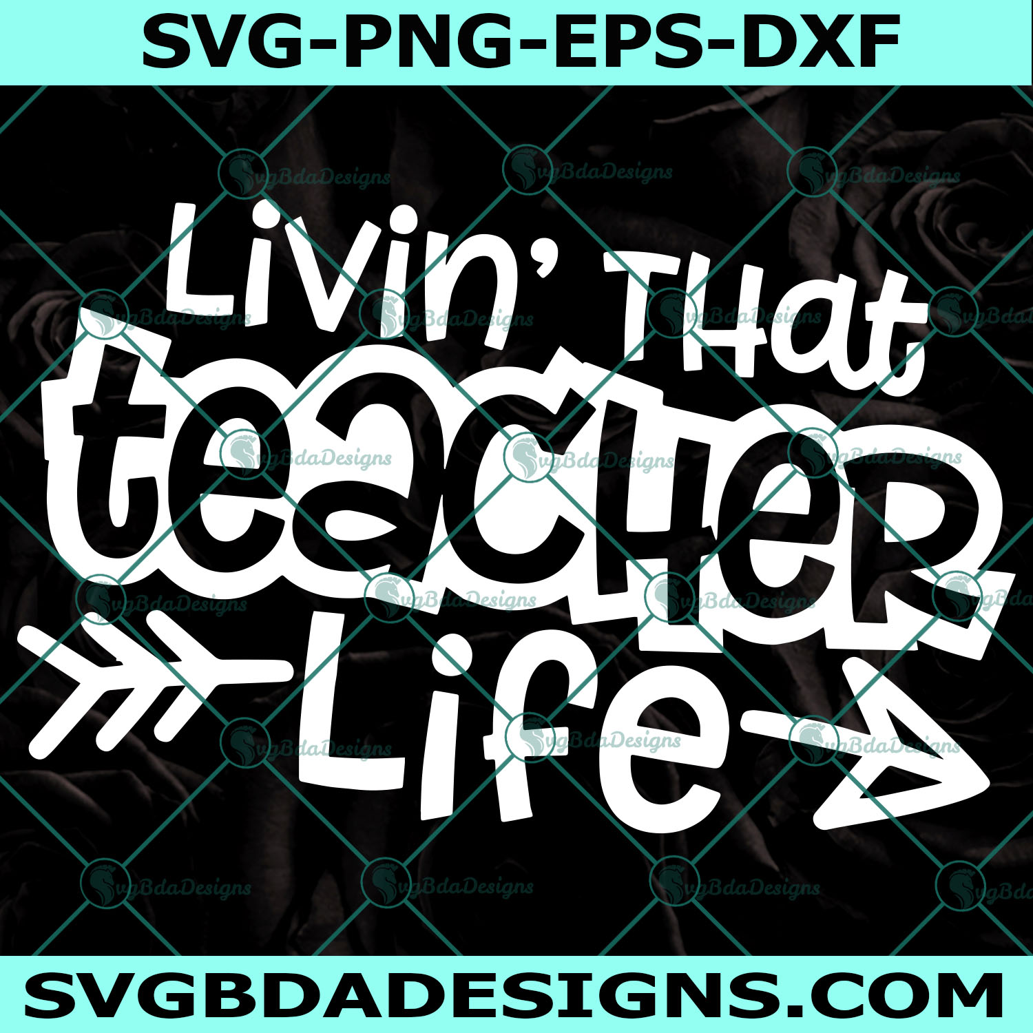 Livin That Fourth Grade Life Back to School Livin That 4th Grade Life SVG Teacher svg Cricut Digital Download eps pdf dxf png svg