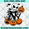 Jack Skellington Halloween  Svg, Skeleton Svg, Halloween Svg, Silhouette, Cricut  , Digital Download