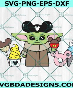 Baby Yoda ears Disney snacks svg, Disneyland , Star Wars The Mandalorian