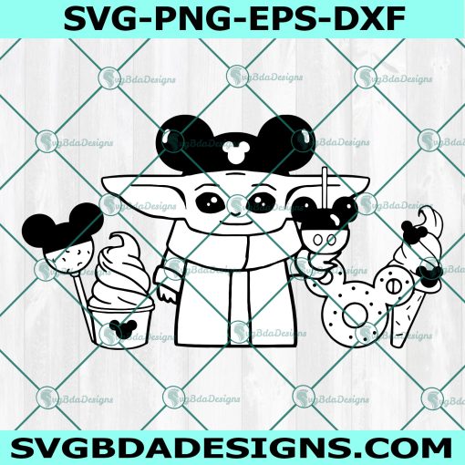 Baby Yoda  snacks Svg, Disneyland , Star Wars The Mandalorian, Cricut, Digital Download