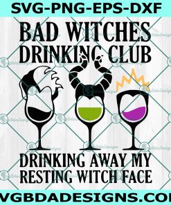 Bad Witches Drinking Club Svg, Halloween Svg
