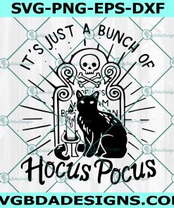 Black Cat Hocus Pocus Svg, Black Cat Halloween Svg, Happy Halloween