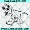 Dino on Skateboard Svg, Dino Svg, T-Rex Svg, Dinosaur Svg, Glasses Svg, Tyrannosaurus Svg, Skateboard Svg, Cricut, Digital Download