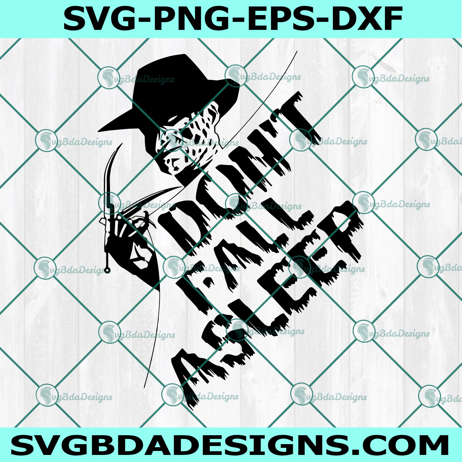 Sublimation Png Don't Sleep Freddie Krueger Svg files for Cricut Horror Movie SVG for Shirts Clipart Instant Digital Download Sticker