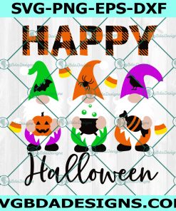Happy Halloween Gnomes Svg, Kids Halloween, Trick or Treat Svg