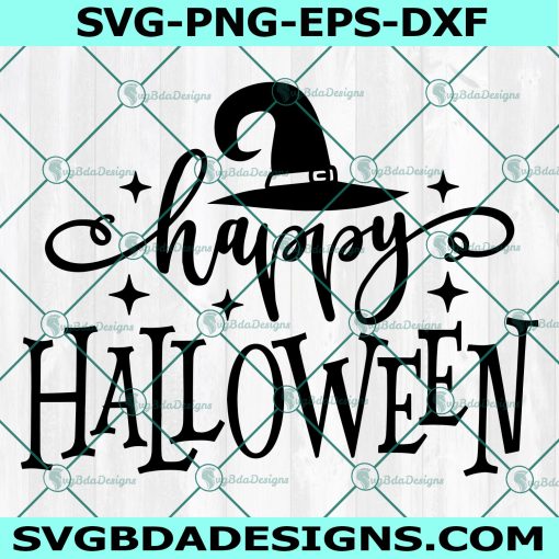 Happy Halloween Witch Svg, Witch hat svg, Witch svg,Halloween SVG, Cricut, Digital Download