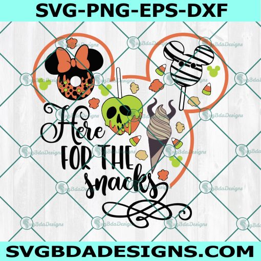 Here for the snacks svg, mickey mouse snacks svg, poison apple svg, halloween trick or treat SvgCricut, Digital Download
