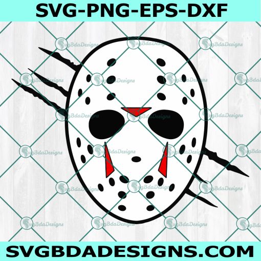 Jason Voorhees Facemask Svg, Jason Voorhees SVG, Halloween Svg, Horror Movie Killers Svg, Cricut, Digital Download