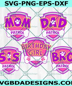 Patrol family  logo svg ,Patrol Birthday Svg, Birthday Girl Patrol Svg