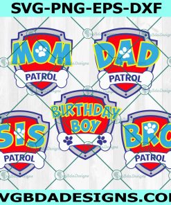  Logo Patrol family svg ,Patrol Birthday Svg, Birthday Boy Patrol