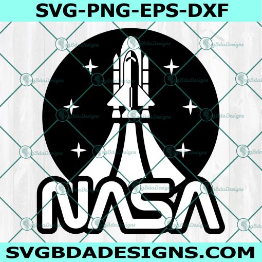 Retro Nasa Badge SVG, Space svg, Nasa svg, outer space svg, astronaut svg, space shuttle svg, Cricut, Digital Download