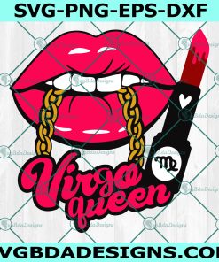 Virgo Lips With Chain SVG,Virgo Lips svg,Virgo Queen Lips SVG,Virgo Queen SVG,Virgo Zodiac svg