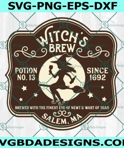 Witch's Brew Drink Co Svg, Witches Svg, Halloween Svg, Cricut, Digital Download
