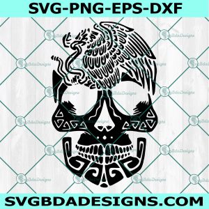 Mexican skull SVG, day of the dead svg, dia de los muertos svg