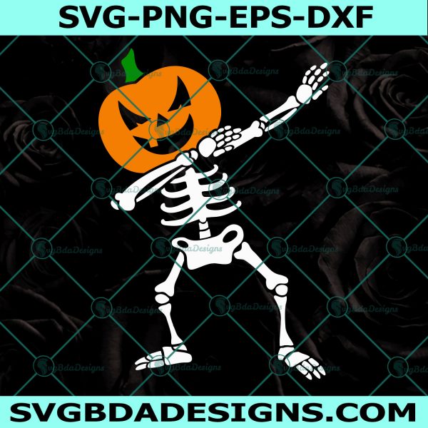 Dabbing Pumpkin Skeleton svg, Halloween Dabbing Skeleton svg, Pumpkin face Svg, Pumpkin Svg, Halloween Svg, Cricut, Digital Download 