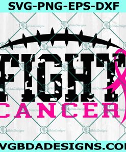 Fight Breast Cancer awareness svg, Football Cancer svg