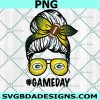 Green Bay Packers Gameday Png, Messy Bun Mom Png, Sport Mom Png, NFL Messy Bun Mom PNG, Digital Download 